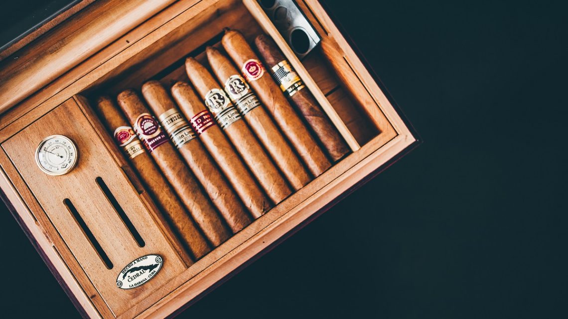 Cigars in a vintage box