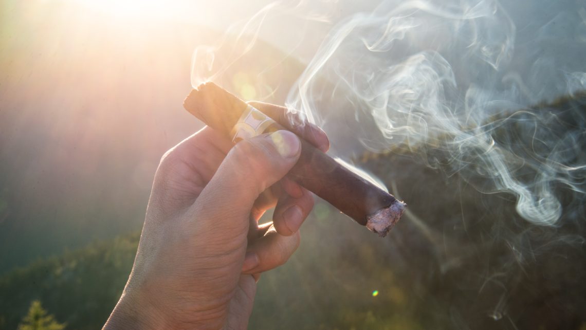smoking cigar
