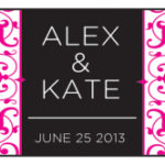 Floral Pink & Black Cigar Label